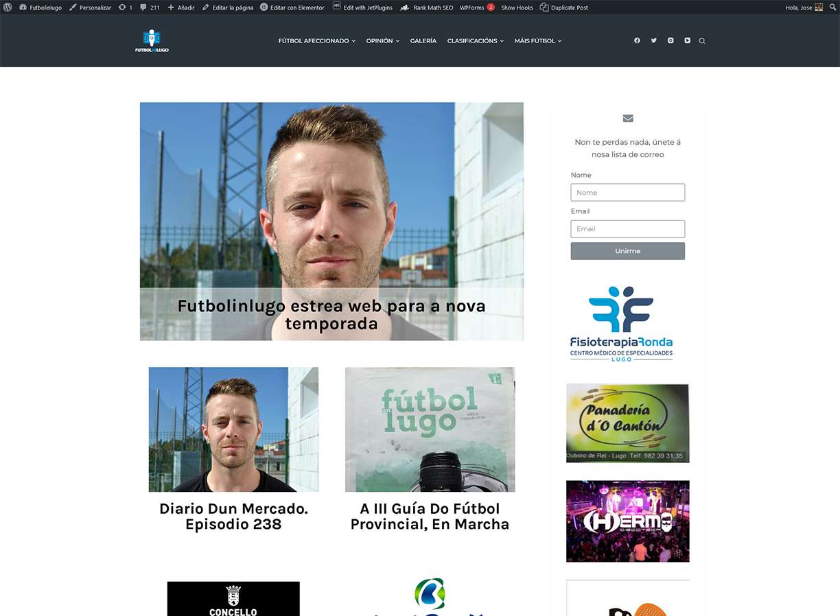 Nova web Fútbolinlugo