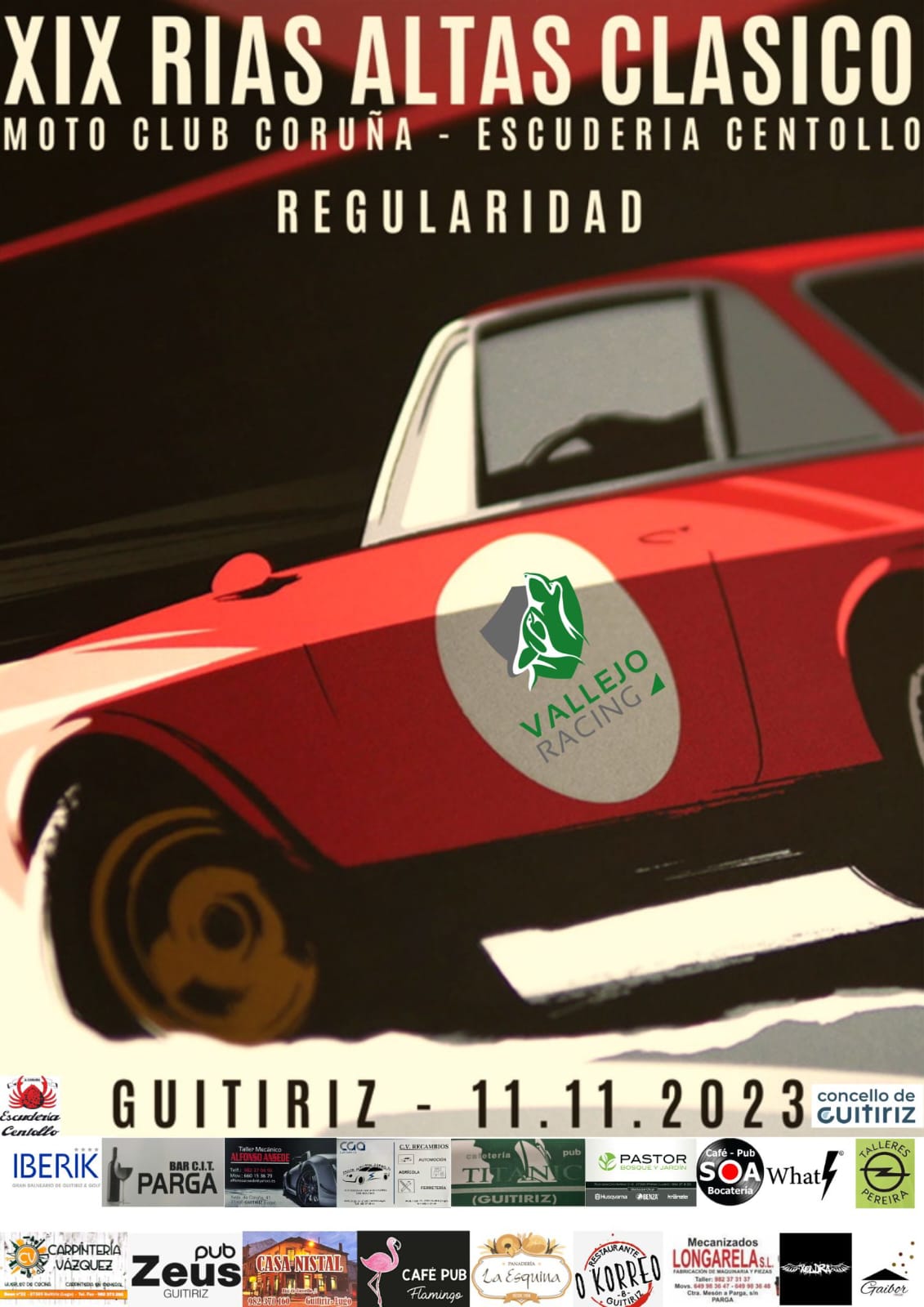 Décimo novena edición do Rías Altas Clásico organizado polo Moto Club Coruña e a Escudería Centollo no Concello de Guitiriz. 