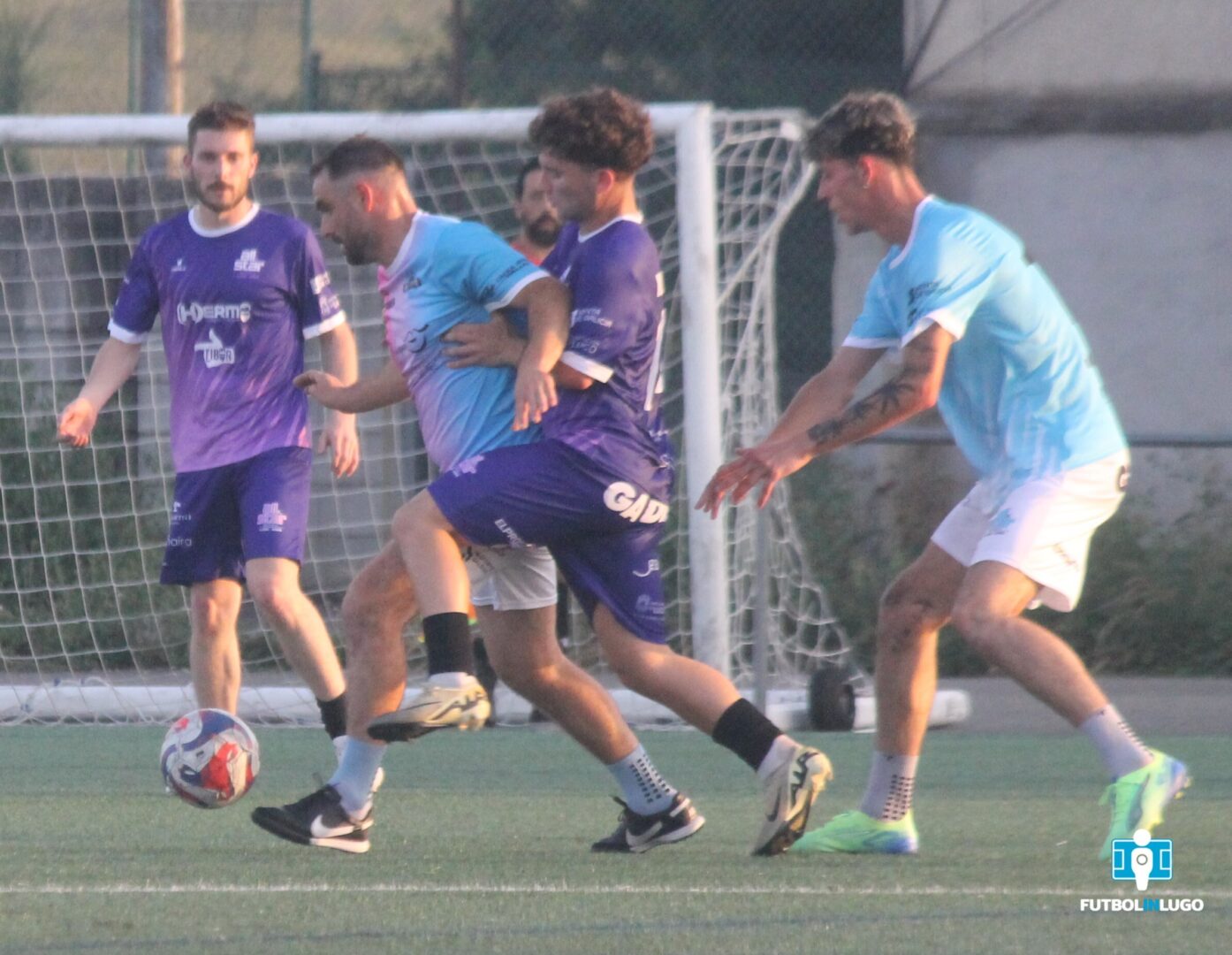 Un momento do encontro masculino do All Star Futbolinlugo