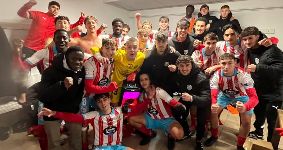 O Lugo B celebra a vitoria no derbi